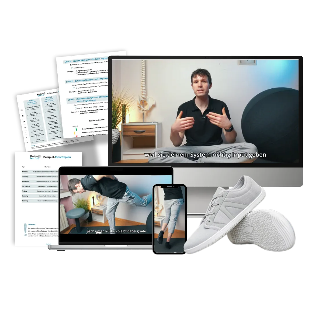 Belastbarfuß-Schuhe und Programm – natürliche Bewegung